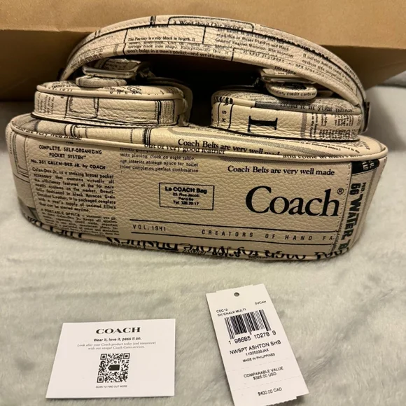 COACH Ashton Beige Shoulder Bag - Picture 4 of 10